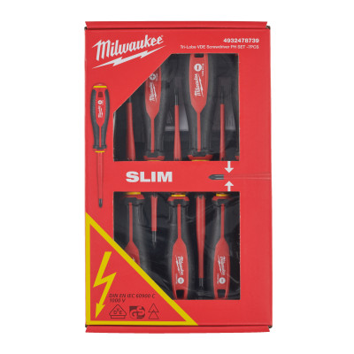 Coffret 7Pcs Tournevis Trilobe Vde Ph-Milwaukee Outils À Main