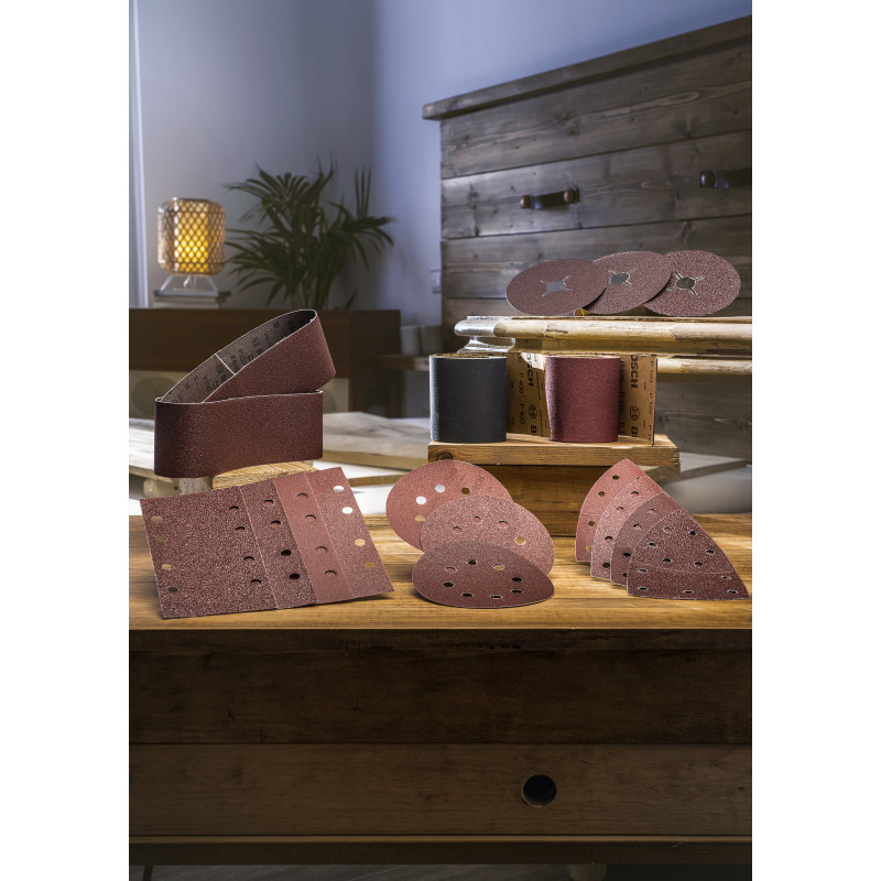 Set De 25 Feuilles Abrasives Pour Ponceuse Vibrante, Grain 60, 80, 120, 240 G