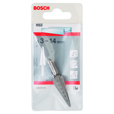 Fraises Progressives, Queue Six Pans 3-14 mm, 60 mm, 1/4"