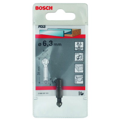 Fraises À Noyer Coniques 6,3, M 3, 31 mm, 1/4"