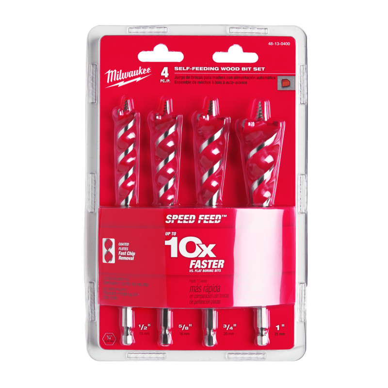 Set 4 Mèches À Spirale Speed Feed-Milwaukee Consommable