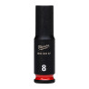 Douille Shockwave 1/4" Hex Longue 8 mm-Milwaukee Consommable