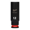 Douille Shockwave 1/4" Hex Longue 12 mm-Milwaukee Consommable