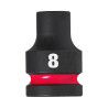 Douille Shockwave 1/2 Hex Courte 8 mm-Milwaukee Consommable
