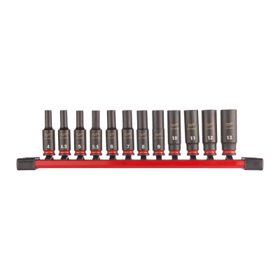 Set 12 Douille Shockwave 1/4" Longues-Milwaukee Consommable
