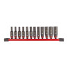 Set 12 Douille Shockwave 1/4" Longues-Milwaukee Consommable