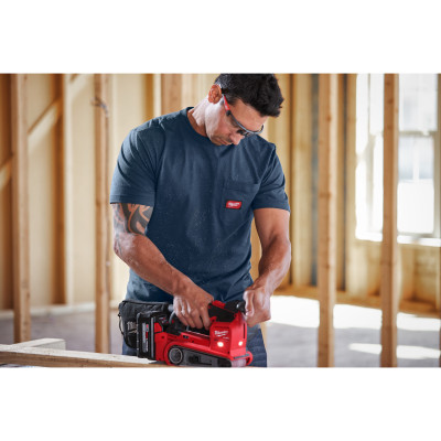 T-Shirt Travail Manches-Courtes Bleu - Taille (Xl)-Milwaukee Epi