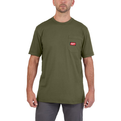 T-Shirt Travail Manches-Courtes Vert - Taille (M)-Milwaukee Epi