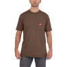 T-Shirt Travail Manches-Courtes Marron - Taille (L)-Milwaukee Epi