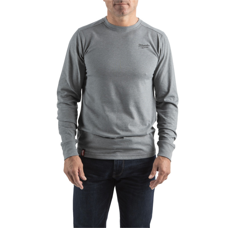 T-Shirt Hybrid Manches-Longues Gris - Taille (L)-Milwaukee Epi