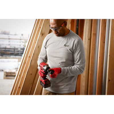 T-Shirt Hybrid Manches-Longues Gris - Taille (L)-Milwaukee Epi