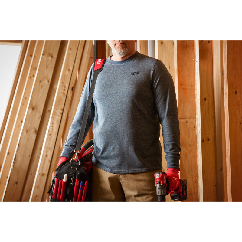T-Shirt Hybrid Manches-Longues Bleu - Taille (M)-Milwaukee Epi