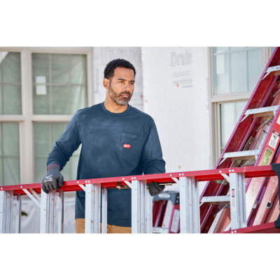 T-Shirt Travail Manches-Longues Bleu - Taille (M)-Milwaukee Epi