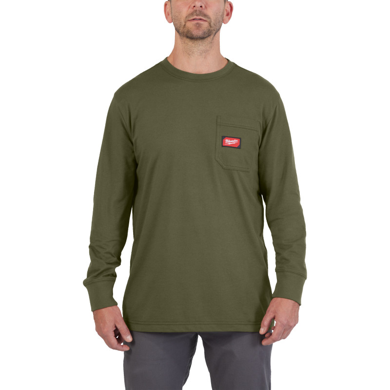 T-Shirt Travail Manches-Longues Vert - Taille (M)-Milwaukee Epi