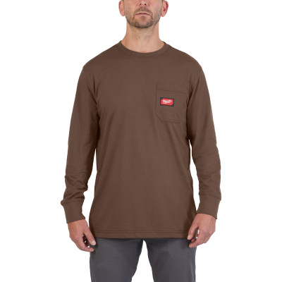 T-Shirt Travail Manches-Longues Marron - Taille (L)-Milwaukee Epi