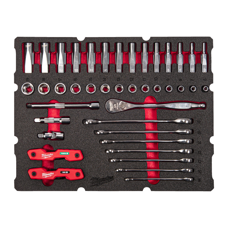 Module Packout Set Cliquet 3/8" 55Pc-Milwaukee Outils À Main