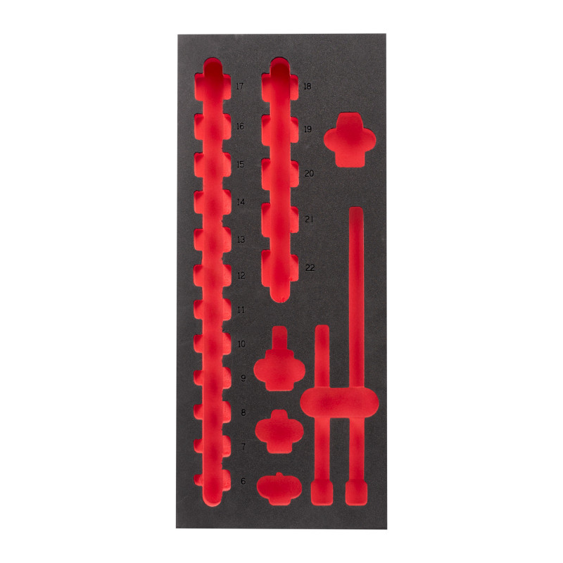 Insert Mousse Vide Douilles 3/8 (23 Pcs)-Milwaukee Consommable