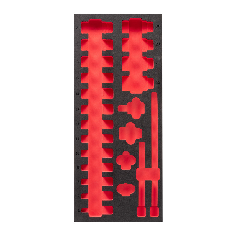 Insert Mousse Vide Douilles Longues 3/8 (23 Pcs)-Milwaukee Consommable