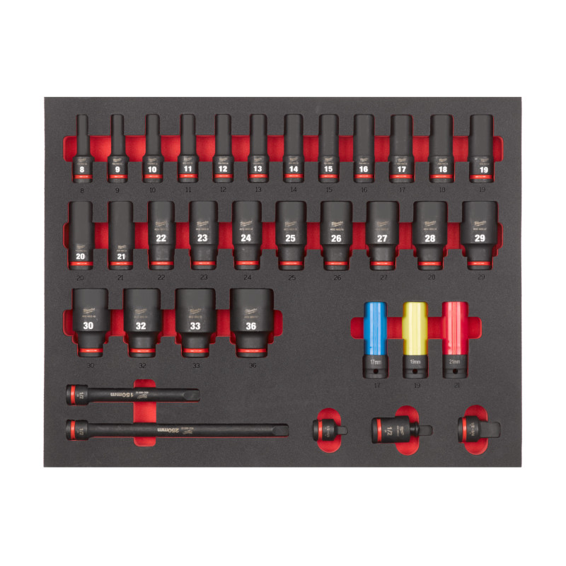 Module Douille À Choc Longue 1/2 (34 Pcs)-Milwaukee Consommable