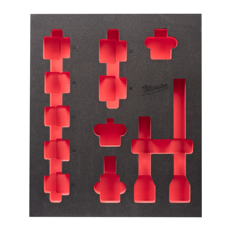 Insert Mousse Vide Douilles 3/4 (12 Pcs)-Milwaukee Consommable