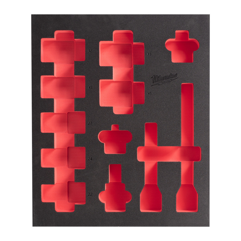 Insert Mousse Vide Douilles Longues 3/4 (12 Pcs)-Milwaukee Consommable