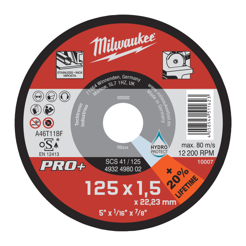 Disque À Tronçonner Pro+ 125Mm X 1,5 mm -Milwaukee Consommable