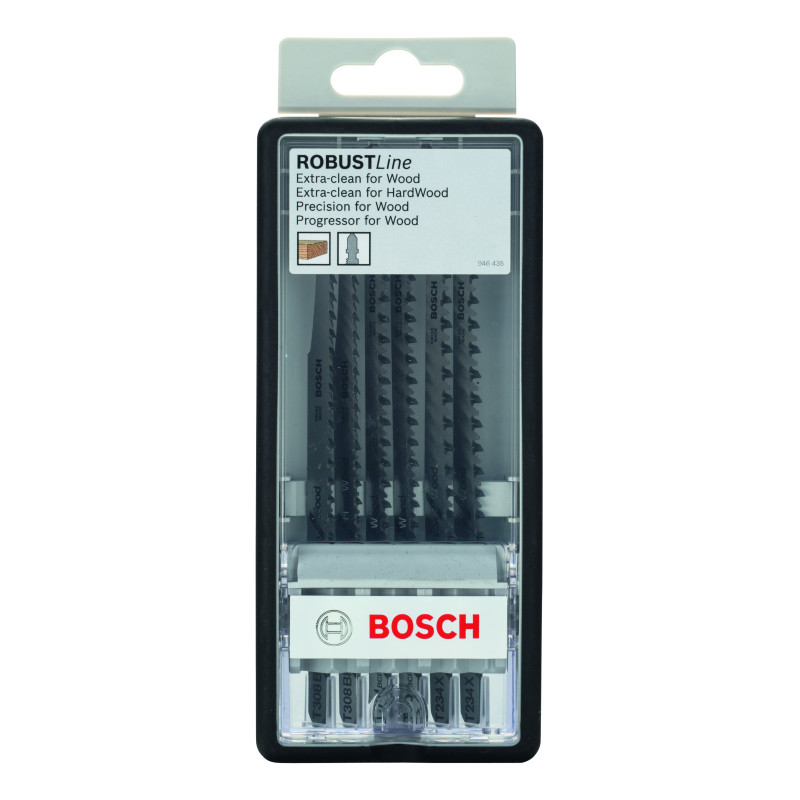 Lames De Scie Sauteuse Robust Line Wood Expert, Emmanchement En T, Set De 6 Pièc