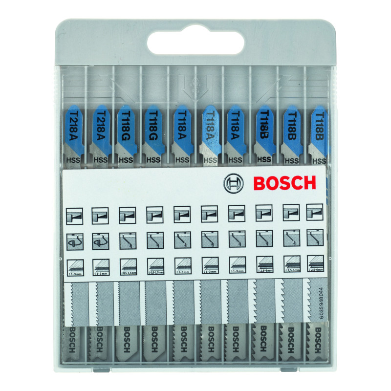 Lames De Scie Sauteuse Basic For Metal, Set De 10 Pièces T 218 A (2X) T 118 G (2