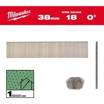 Boite De 5000 Clous Gauge 18 Galva 38Mm-Milwaukee Consommable