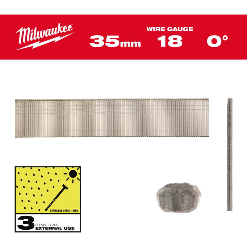 Boite De 5000 Clous Gauge 18 Inox 38Mm-Milwaukee Consommable