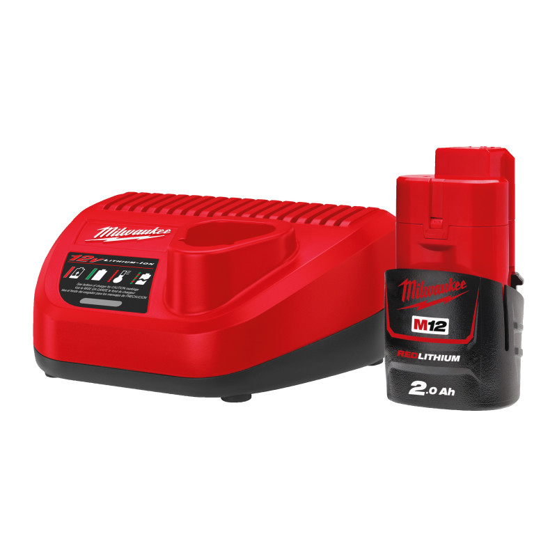 M12 Packnrj-201 - Pack Nrj 12V, 2 Ah Red Lithium, Système M12 -Milwaukee Batteri