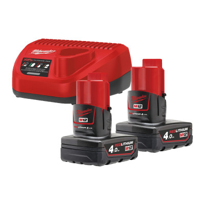 M12 Nrg-402 - Pack Nrj 12V, 4Ah Red Lithium, Système M12 -Milwaukee Batteries, C