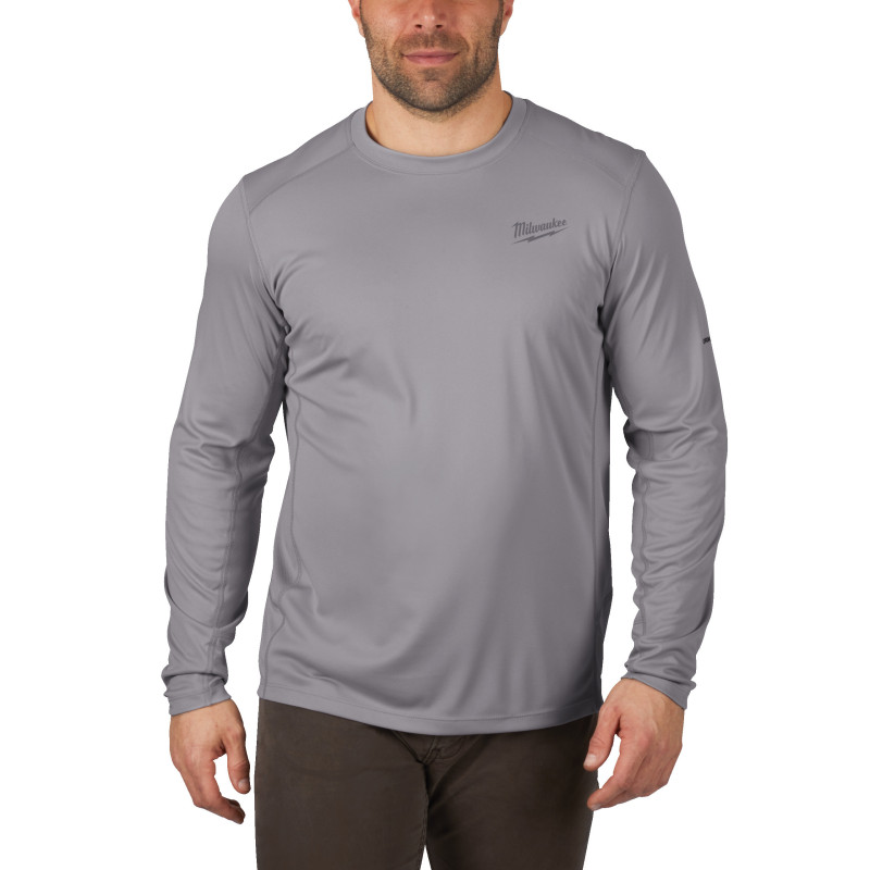 Wwlsg-L - T-Shirt Respirant Été Manches Longues Gris - Taille (L)-Milwaukee Epi