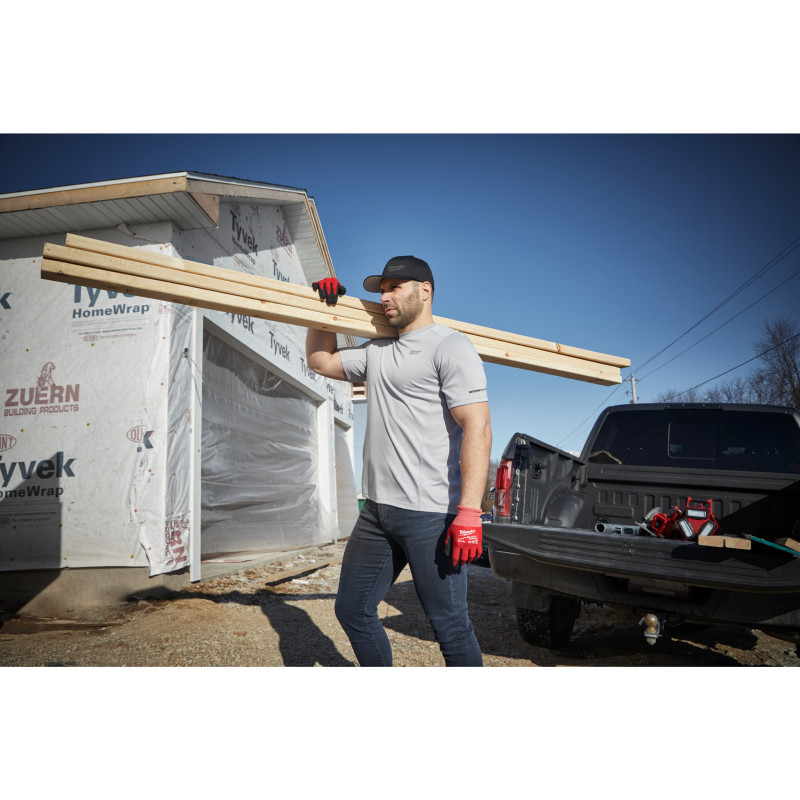 Wwssg-L - T-Shirt Respirant Été Manches Courtes Gris - Taille (L)-Milwaukee Epi