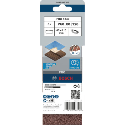 Bande Abrasive Pro X440, 65 X 410 mm, 60 80 100 Conçue Pour Le Ponçage Du Boi