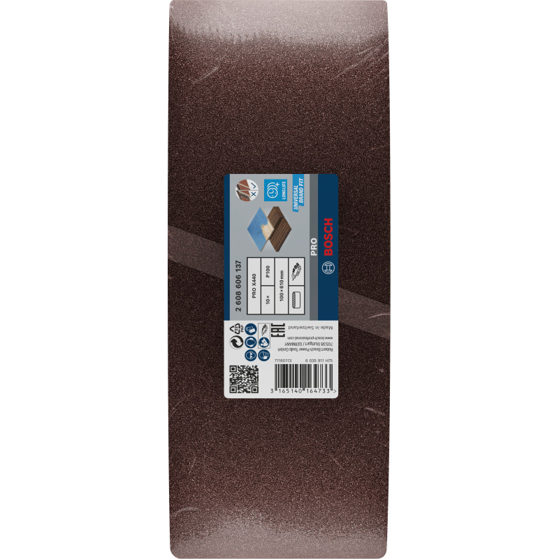 Bande Abrasive Pro X440, 100 X 610 mm, 100 Conçue Pour Le Ponçage Du Bois Et De