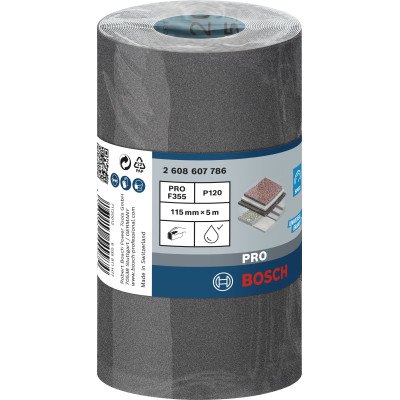 Rouleau Abrasif Pro C355, 115 mm, 5 M, 120 Conçu Pour Le Ponçage Des Surfaces D
