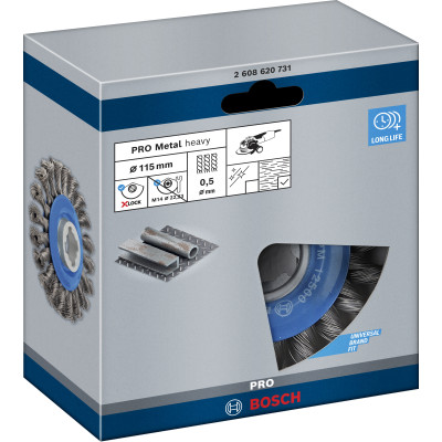Brosse Circulaire Pro Metal Heavy X-Lock, 115 X 0,5 mm, Filetage Conçue Pour Le