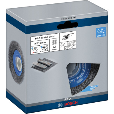 Brosse Circulaire Pro Metal Clean X-Lock, 115 X 0,3 mm Conçue Pour Le Nettoyage