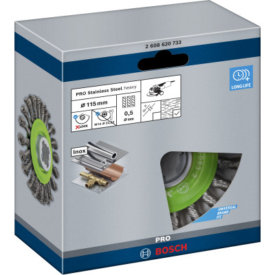 Brosse Circulaire Pro Stainless Steel Heavy X-Lock, 115 X 0,5 mm Conçue Pour Le