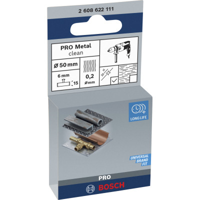 Brosse Circulaire Pro Metal Clean, 50 X 0,2 mm, Emmanchement Droit Conçue Pour