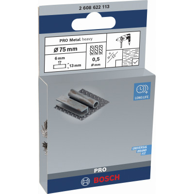 Brosse Circulaire Pro Metal Heavy, 75 X 0,5 mm, Emmanchement Droit Conçue Pour