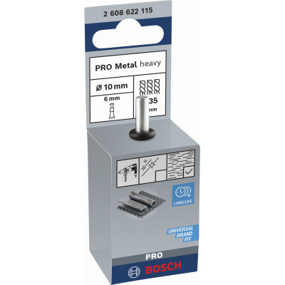 Brosse Pinceau Pro Metal Heavy, 10 X 0,35 mm, Emmanchement Droit Conçue Pour Le