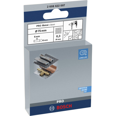 Brosse Circulaire Pro Metal Clean, 75 X 0,3 mm, Emmanchement Droit Conçue Pour