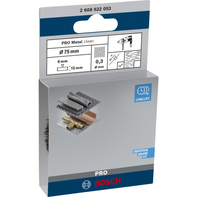 Brosse Circulaire Pro Metal Clean, 75 X 0,3 mm, Emmanchement Droit Conçue Pour