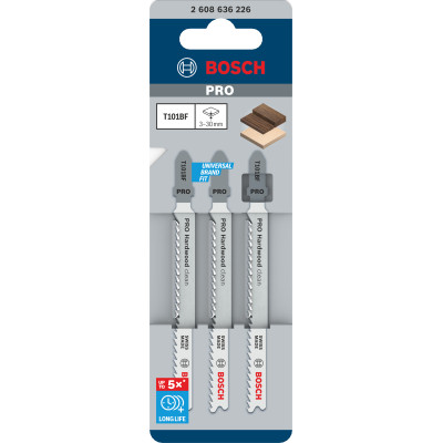 Lame De Scie Sauteuse Pro Hardwood Clean T101Bf, 100 mm, 3 Pièces Dure Jusqu'À