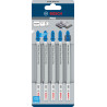 Lame De Scie Sauteuse Pro Metal Pipes And Profiles T321Bf, 132 mm, 5 Pièces Con