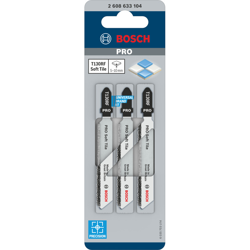 Lame De Scie Sauteuse Pro Soft Tile T130Rf, 83 mm, 3 Pièces , Convient À Toutes