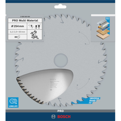 Lame De Scie Circulaire Pro Multi Material, 254 X 3,2 X 30 mm Conçue Pour Coupe