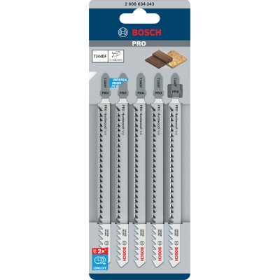 Lame De Scie Sauteuse Pro Hardwood Fast T344Df, 152 mm, 5 Pièces Dure Jusqu'À 2